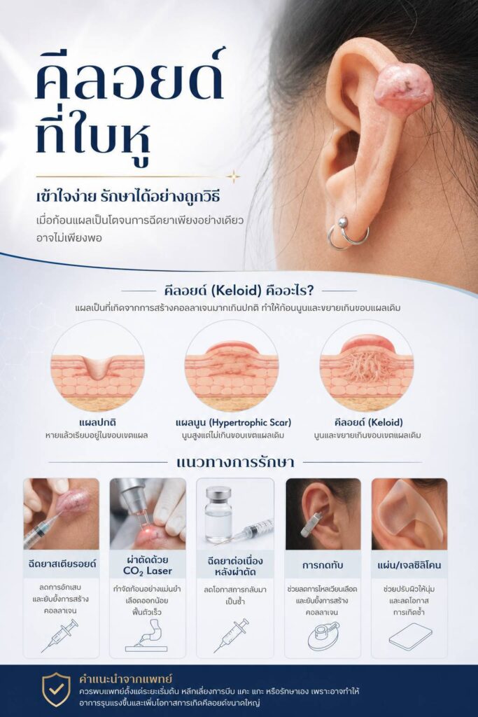 คีลอยด์ที่ใบหู